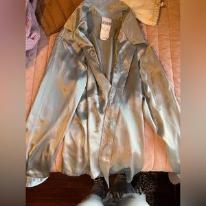 Vintage Satin Button Down